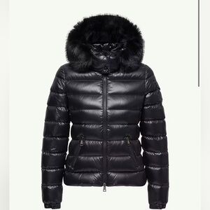Moncler Badyf Faux Fur-Trimmed Hooded Short Down Jacket